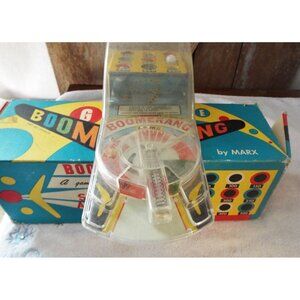 Antique 1950 Mary Boomerang Pinball Game has Box with damage ; Game works